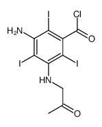 3-amino-2,4,6-triiodo-5-(2-oxopropylamino)benzoyl chloride Structure