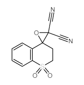 Spiro[4H-1-benzothiopyran-4,2'-oxirane]-3',3'-dicarbonitrile,2,3-dihydro-, 1,1-dioxide结构式