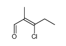 3-chloro-2-methylpent-2-enal结构式