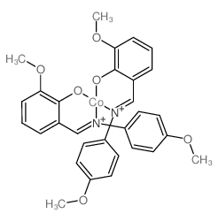 Cobalt,bis[2-methoxy-6-[[(4-methoxyphenyl)imino-kN]methyl]phenolato-kO]-结构式