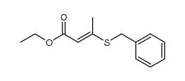 3-benzylsulfanyl-cis-crotonic acid ethyl ester Structure