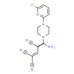 4-AMINO-4-[4-(6-CHLORO-2-PYRIDINYL)PIPERAZINO]-1,3-BUTADIENE-1,1,3-TRICARBONITRILE structure