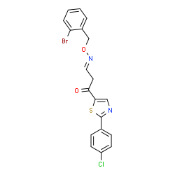 3-[2-(4-CHLOROPHENYL)-1,3-THIAZOL-5-YL]-3-OXOPROPANAL O-(2-BROMOBENZYL)OXIME结构式