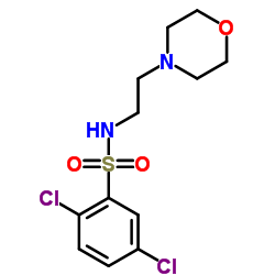 ((2,5-DICHLOROPHENYL)SULFONYL)(2-MORPHOLIN-4-YLETHYL)AMINE结构式
