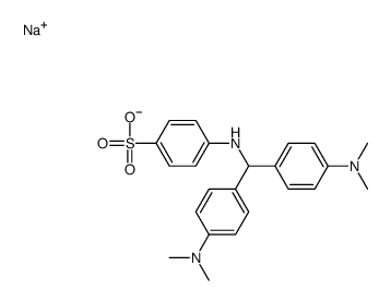 sodium p-[[bis[p-(dimethylamino)phenyl]methyl]amino]benzenesulphonate结构式