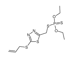 diethoxy-[(5-prop-2-enylsulfanyl-1,3,4-thiadiazol-2-yl)methylsulfanyl]-sulfanylidene-phosphorane结构式