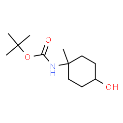 cis-4-(boc-amino)-4-methylcyclohexanol Structure