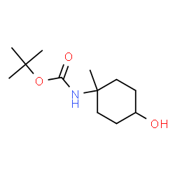 cis-4-(boc-amino)-4-methylcyclohexanol structure