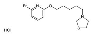 3-[5-(6-bromopyridin-2-yl)oxypentyl]-1,3-thiazolidine,hydrochloride Structure