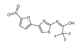 2,2,2-trifluoro-N-[4-(5-nitrofuran-2-yl)-1,3-thiazol-2-yl]acetamide结构式