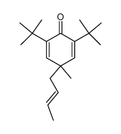 4-[trans-But-2-enyl]-2,6-di-t-butyl-4-methyl-cyclohexa-2,5-dien-1-on结构式