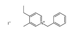1-benzyl-4-ethyl-3-methylpyridin-1-ium,iodide Structure