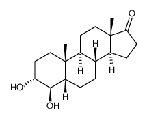3α,4β-dihydroxy-5β-androstane-17-one结构式
