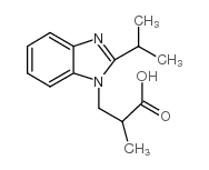 2-methyl-3-(2-propan-2-ylbenzimidazol-1-yl)propanoic acid Structure