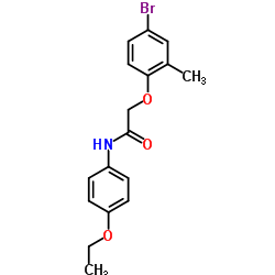 2-(4-Bromo-2-methylphenoxy)-N-(4-ethoxyphenyl)acetamide结构式