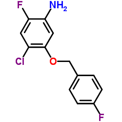 4-Chloro-2-fluoro-5-[(4-fluorobenzyl)oxy]aniline结构式