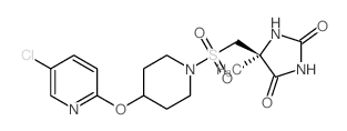 (S)-5-(((4-((5-CHLOROPYRIDIN-2-YL)OXY)PIPERIDIN-1-YL)SULFONYL)METHYL)-5-METHYLIMIDAZOLIDINE-2,4-DIONE Structure