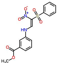 Methyl 3-{[(E)-2-nitro-2-(phenylsulfonyl)vinyl]amino}benzoate Structure