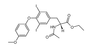 N-acetyl-3,5-diiodo-O'-methyl-D-thyronine ethyl ester Structure