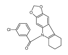 5-(3-Chlorobenzoyl)-6,7,8,9-tetrahydro-5H-1,3-dioxolo[4,5-b]carbazole结构式