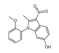 1-(2-methoxyphenyl)-2-methyl-3-nitroindol-6-ol结构式