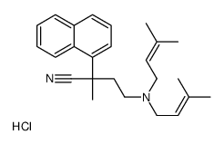 (3-cyano-3-naphthalen-1-ylbutyl)-bis(3-methylbut-2-enyl)azanium,chloride结构式