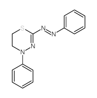 phenyl-(4-phenyl-5,6-dihydro-1,3,4-thiadiazin-2-yl)diazene结构式