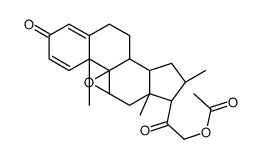 9beta,11beta-Epoxy-21-hydroxy-16alpha-methylpregna-1,4-diene-3,20-dione 21-acetate结构式