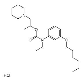 1-piperidin-1-ium-1-ylpropan-2-yl N-ethyl-N-(3-hexoxyphenyl)carbamate,chloride结构式