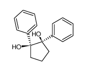 cis-1,2-diphenylcyclopentane-1,2-diol结构式