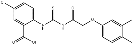 5-chloro-2-[[[[(3,4-dimethylphenoxy)acetyl]amino]thioxomethyl]amino]-benzoic acid picture