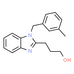 3-(1-(3-methylbenzyl)-1H-benzo[d]imidazol-2-yl)propan-1-ol结构式