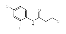 3-氯-n-(4-氯-2-氟苯基)丙酰胺结构式