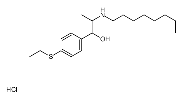 1-(4-ethylsulfanylphenyl)-2-(octylamino)propan-1-ol,hydrochloride Structure