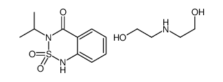 3-isopropyl-1H-2,1,3-benzothiadiazin-4(3H)-one 2,2-dioxide, compound with 2,2'-iminobis[ethanol] (1:1)结构式