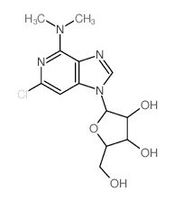 1H-Imidazo[4,5-c]pyridine, 6-chloro-4-(dimethylamino)-1-.beta.-D-ribofuranosyl- picture