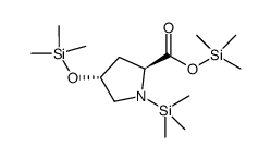 (4R)-1-(Trimethylsilyl)-4-(trimethylsilyloxy)-L-proline trimethylsilyl ester结构式