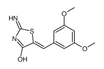 (5Z)-2-amino-5-[(3,5-dimethoxyphenyl)methylidene]-1,3-thiazol-4-one结构式