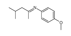 N-(4-methoxyphenyl)-4-methylpentan-2-imine结构式