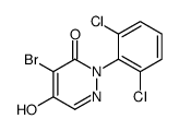 4-bromo-2-(2,6-dichlorophenyl)-5-hydroxypyridazin-3-one结构式