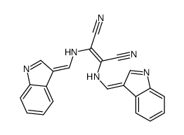 2,3-bis(indol-3-ylidenemethylamino)but-2-enedinitrile结构式