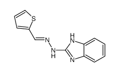 N-[(E)-thiophen-2-ylmethylideneamino]-1H-benzimidazol-2-amine结构式