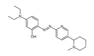 5-diethylamino-2-[5-(1-methyl-piperidin-2-yl)-pyridin-2-ylazo]-phenol结构式