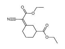 (Z)-ethyl 3-(1-cyano-2-ethoxy-2-oxoethylidene)cyclohexanecarboxylate结构式