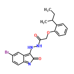 N'-(5-Bromo-2-oxo-2H-indol-3-yl)-2-(2-sec-butylphenoxy)acetohydrazide结构式