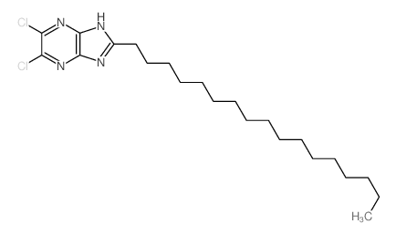 3,4-dichloro-8-heptadecyl-2,5,7,9-tetrazabicyclo[4.3.0]nona-2,4,7,10-tetraene structure