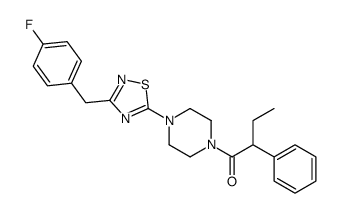 1-[4-[3-[(4-fluorophenyl)methyl]-1,2,4-thiadiazol-5-yl]piperazin-1-yl]-2-phenylbutan-1-one Structure