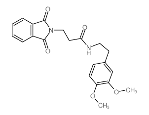 N-[2-(3,4-dimethoxyphenyl)ethyl]-3-(1,3-dioxoisoindol-2-yl)propanamide结构式