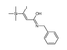 N-benzyl-3-iodo-3-trimethylsilylprop-2-enamide结构式