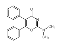 4H-1,3-Oxazin-4-one,2-(dimethylamino)-5,6-diphenyl- Structure